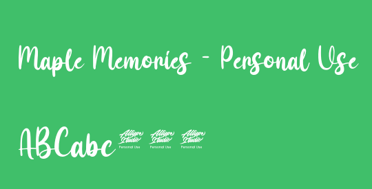 Maple Memories - Personal Use