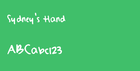 Sydney's Hand