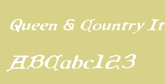 Queen & Country Italic