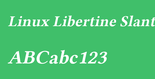 Linux Libertine Slanted