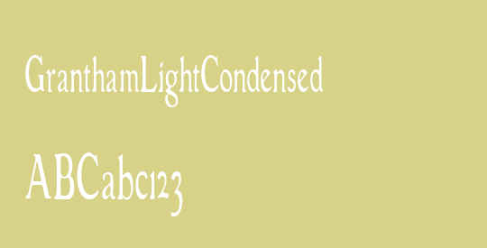 GranthamLightCondensed