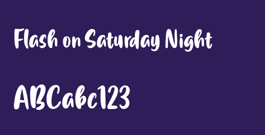 Flash on Saturday Night