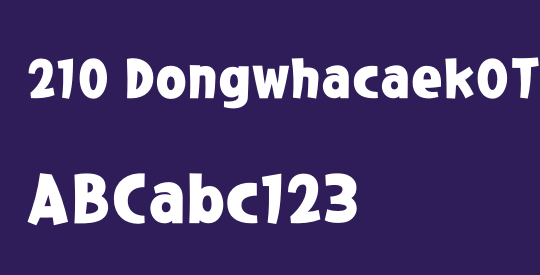 210 DongwhacaekOTF