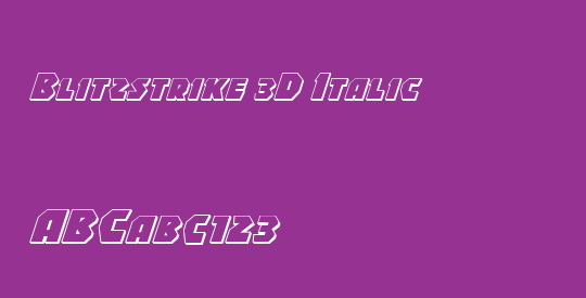 Blitzstrike 3D Italic