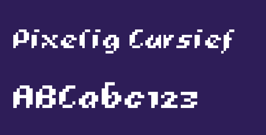 Pixelig Cursief