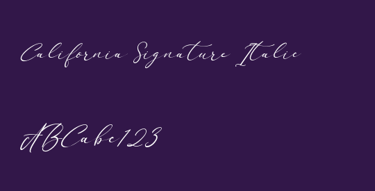 California Signature Italic