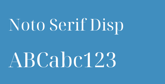 Noto Serif Disp