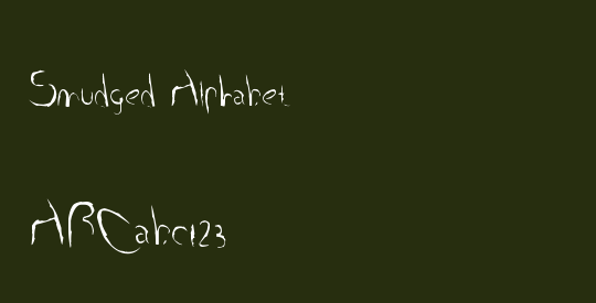 Smudged Alphabet