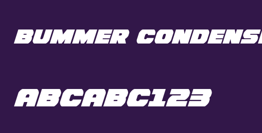 Bummer Condensed Italic