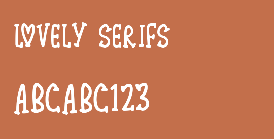 Lovely Serifs
