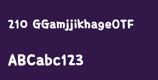 210 GGamjjikhageOTF