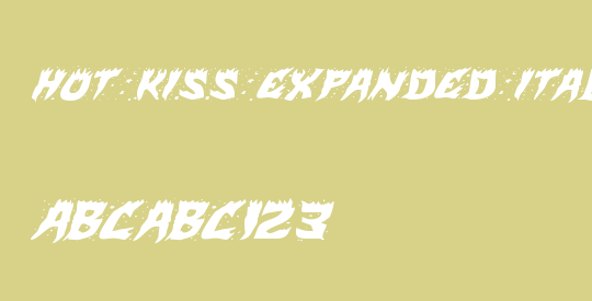 Hot Kiss Expanded Italic
