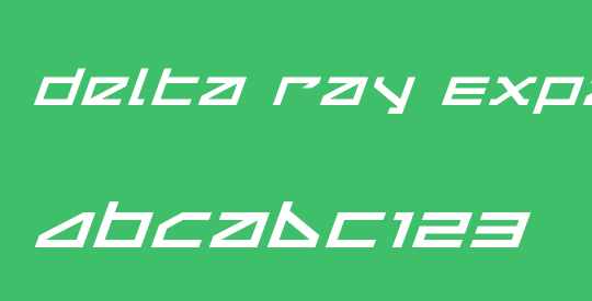 Delta Ray Expanded Italic