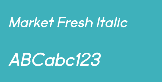 Market Fresh Italic