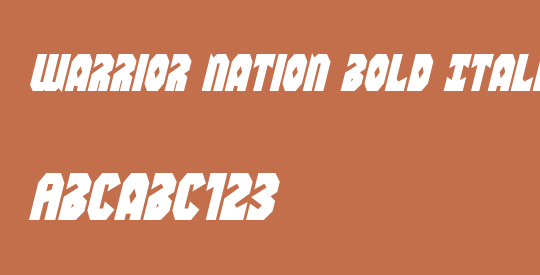Warrior Nation Bold Italic