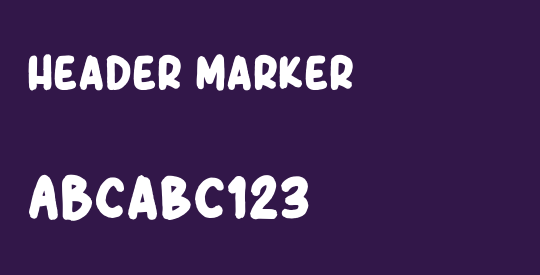 Header Marker