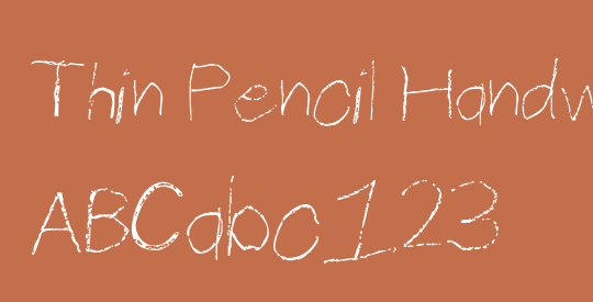 Thin Pencil Handwriting