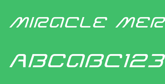 Miracle Mercury Expanded Italic