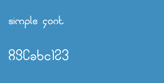 simple font