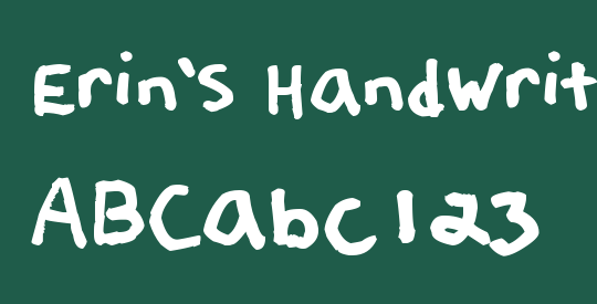 Erin's Handwriting 2