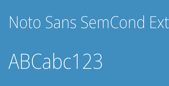 Noto Sans SemCond ExtLt