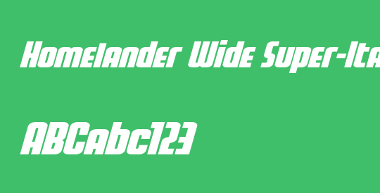 Homelander Wide Super-Italic