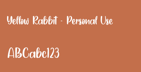 Yellow Rabbit - Personal Use