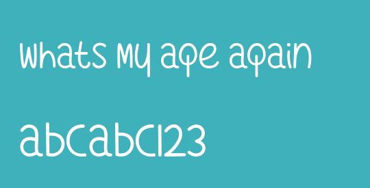 Whats My Age Again