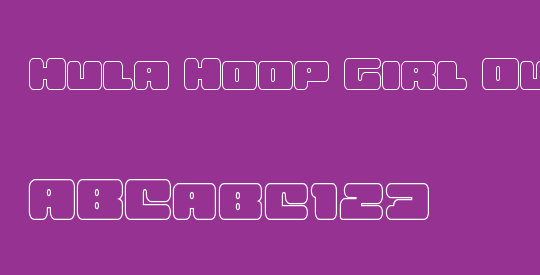 Hula Hoop Girl Outline