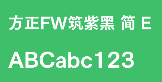 方正FW筑紫黑 简 E