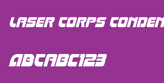 Laser Corps Condensed Italic