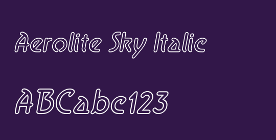 Aerolite Sky Italic