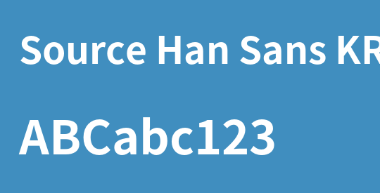 Source Han Sans KR