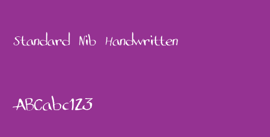 Standard Nib Handwritten 