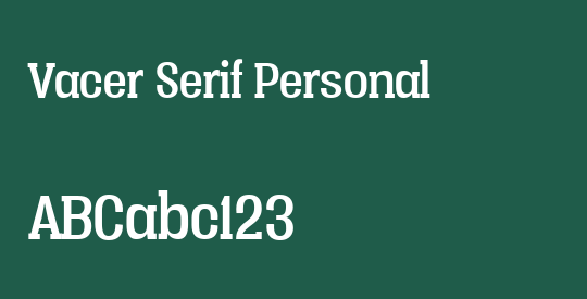 Vacer Serif Personal