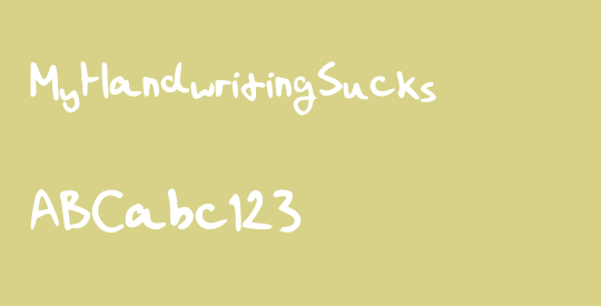 MyHandwritingSucks