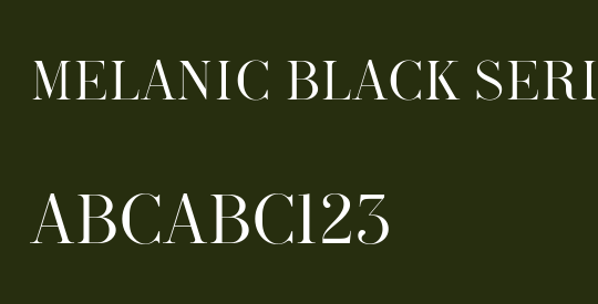 Melanic Black Serif Demo