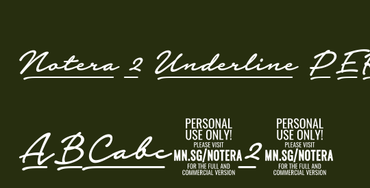 Notera 2 Underline PERSONAL USE