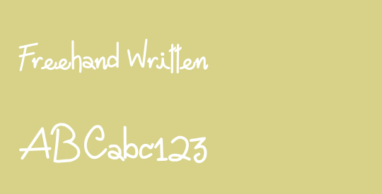 Freehand Written