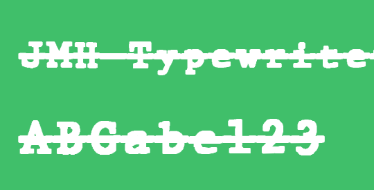 JMH Typewriter mono Black Over