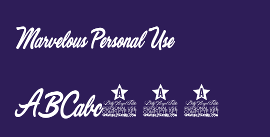 Marvelous Personal Use