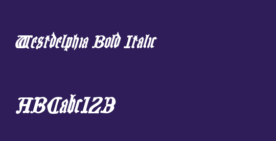 Westdelphia Bold Italic