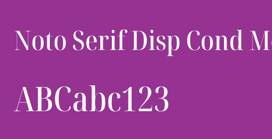 Noto Serif Disp Cond Med