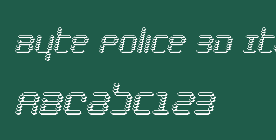 Byte Police 3D Italic