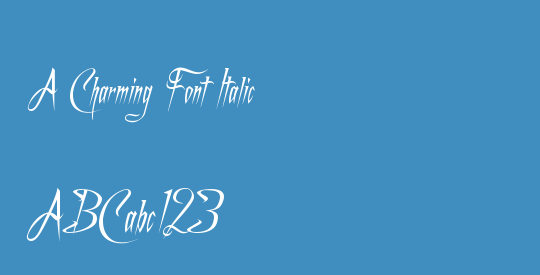 A Charming Font Italic
