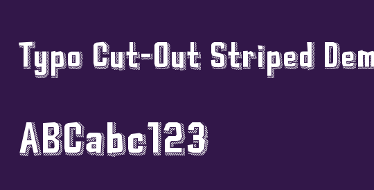 Typo Cut-Out Striped Demo