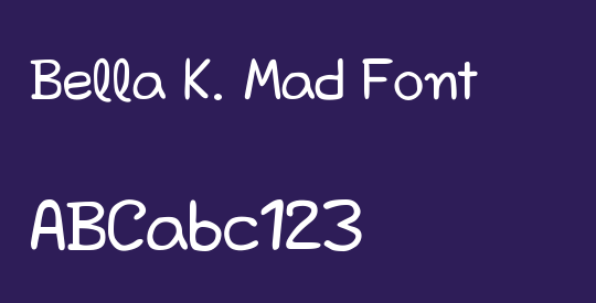 Bella K. Mad Font