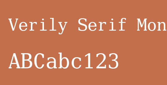 Verily Serif Mono