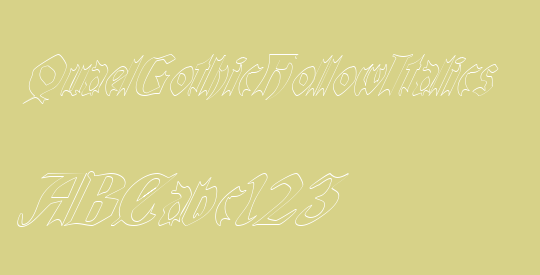 QuaelGothicHollowItalics