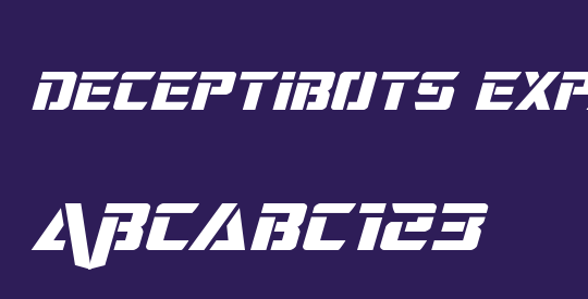 Deceptibots Expanded Italic